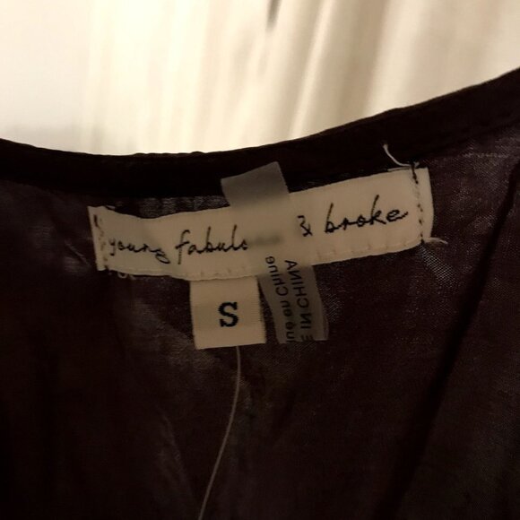 Young Fabulous & Broke NEW! YFB Maxi Slip Dress Wrap Deep Purple SMALL - Picture 11 of 14